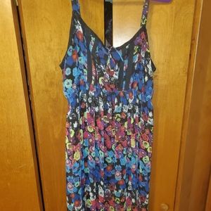 Torrid bright floral lined flowy maxi sz 2